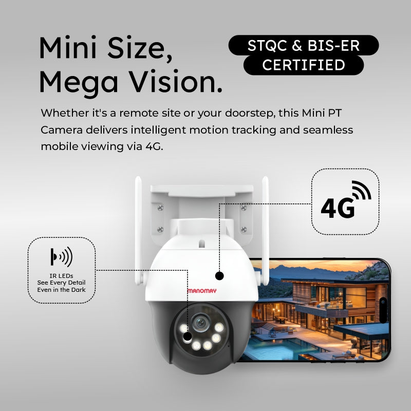 3MP 4G Protect Pro Mini Pan-Tilt Camera