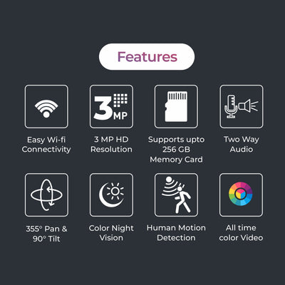 3MP Wi-Fi Protect Pro Mini Pan-Tilt Camera