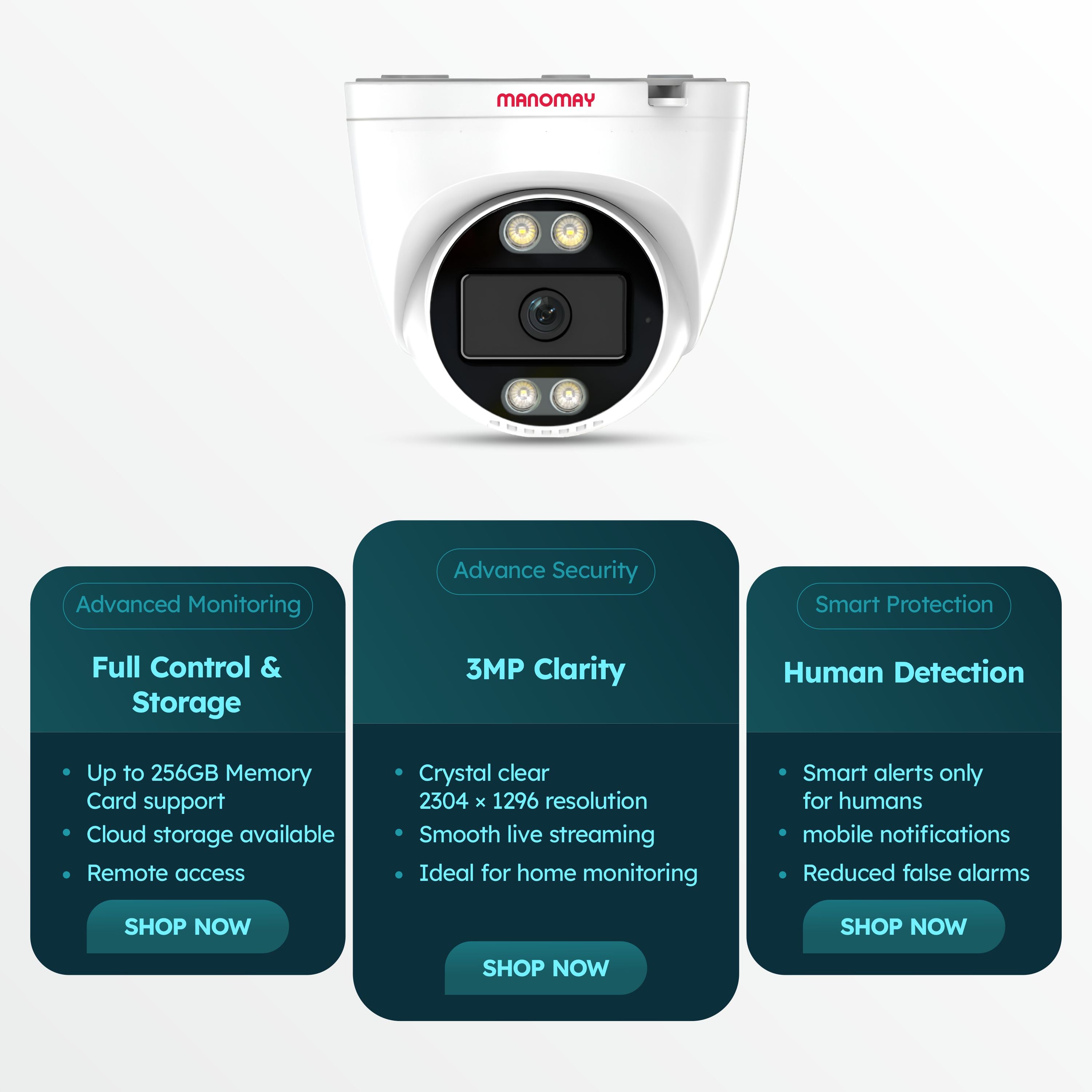 3MP Wifi Protect Dot Dome Camera