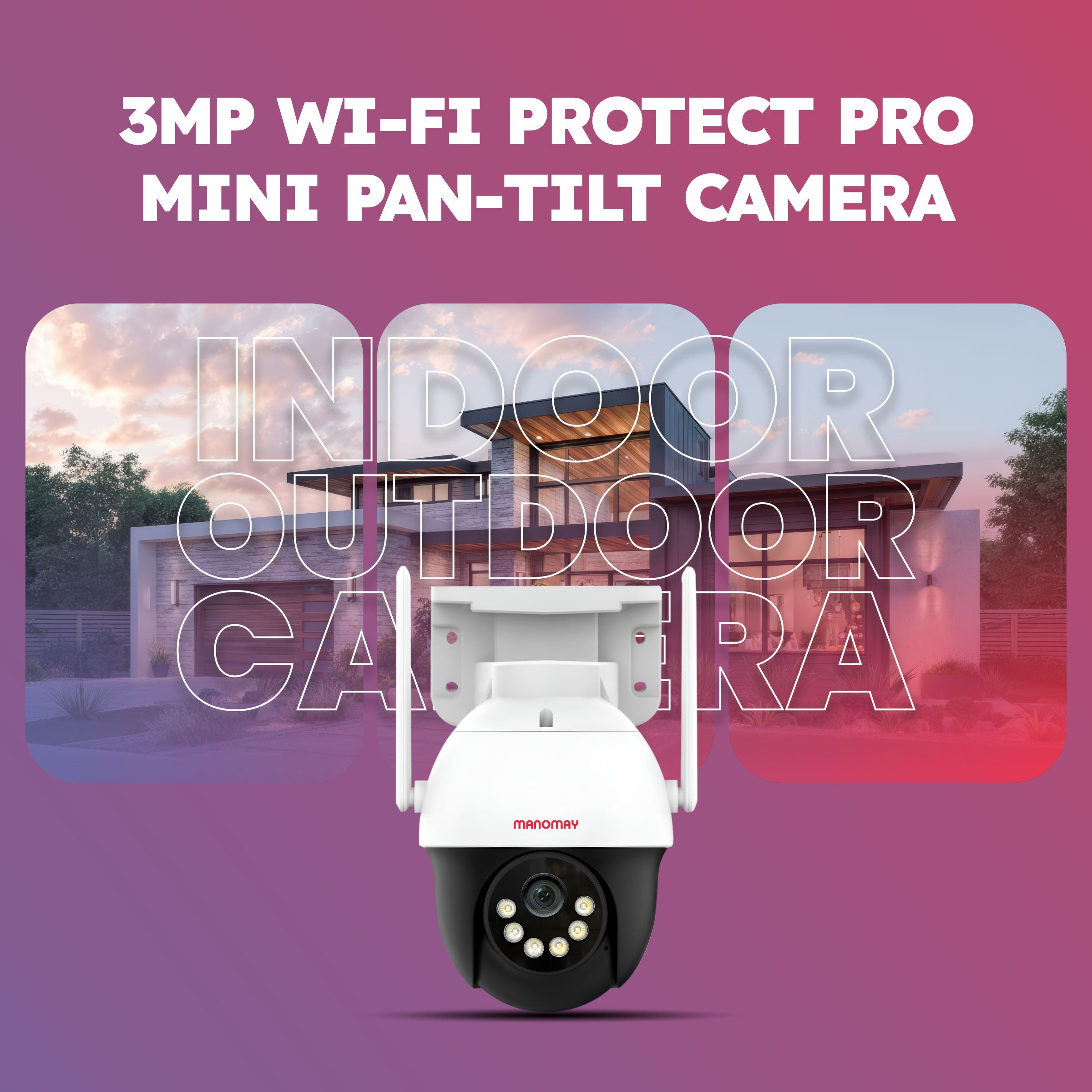 3MP Wi-Fi Protect Pro Mini Pan-Tilt Camera