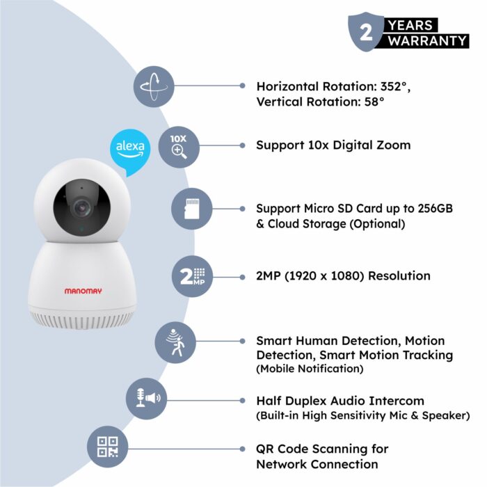 2MP Wi-Fi Protect BOT Pan-Tilt Camera
