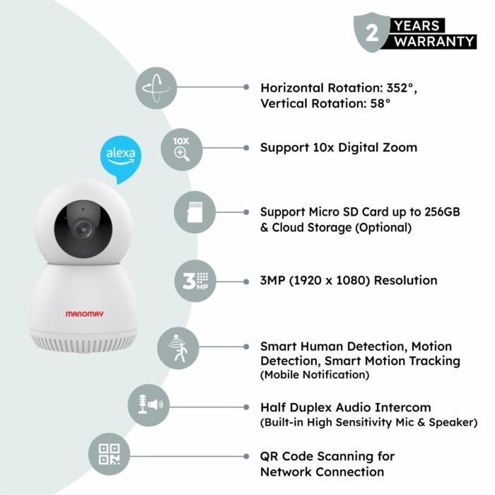 3MP Wi-Fi Protect Bot Pro Pan-Tilt Camera