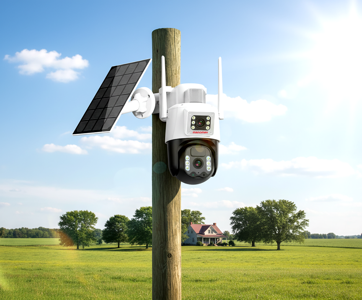 360 degree solar camera