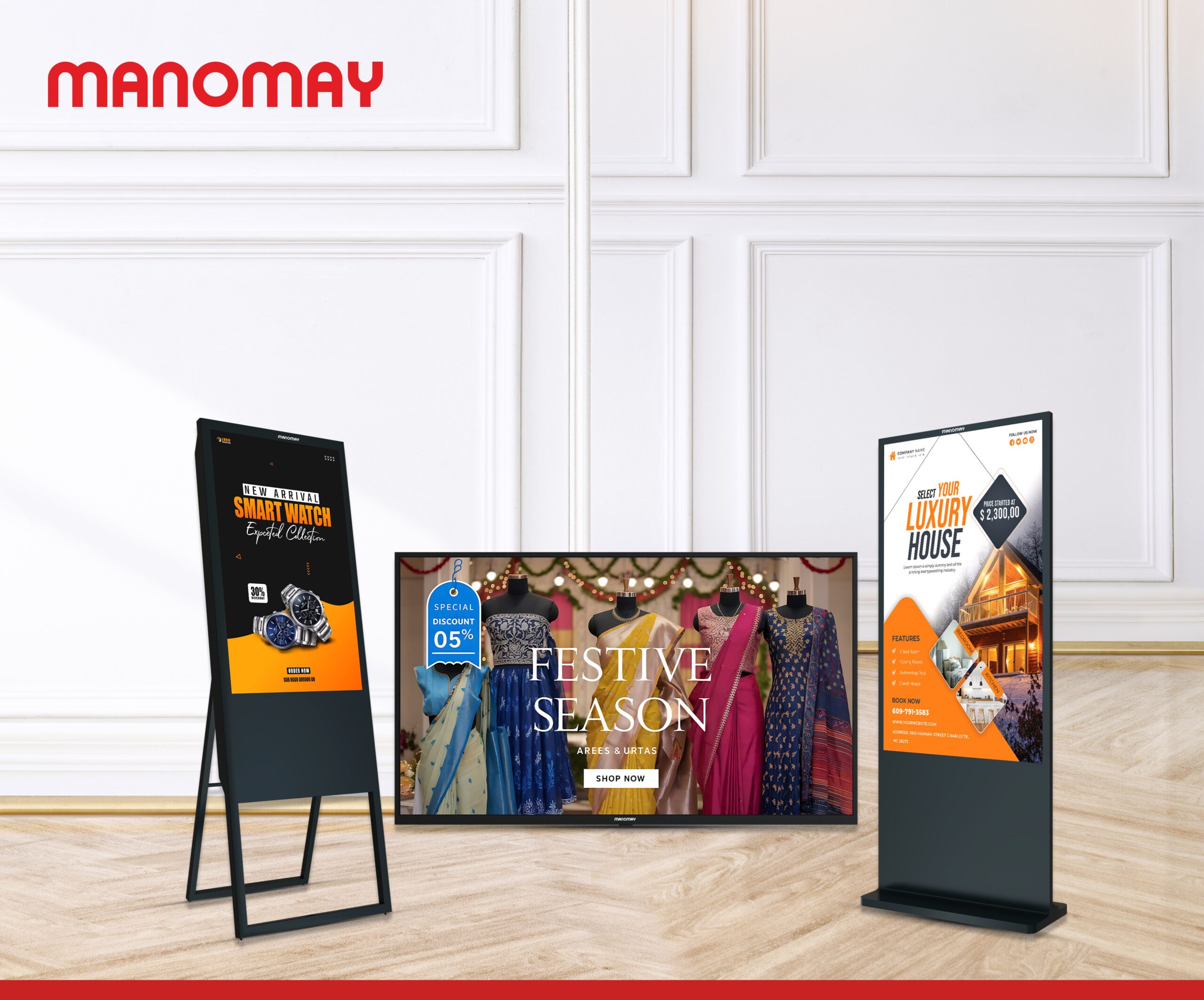 Manomay Expands Beyond CCTV Introducing the All-New Digital Signage Series DSS